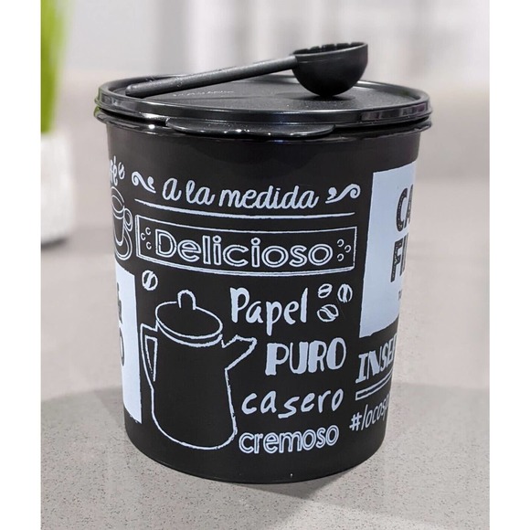 Tupperware Coffee Station Canister Set Holds Filters & Coffee Black W/LID NEW - Picture 6 of 6